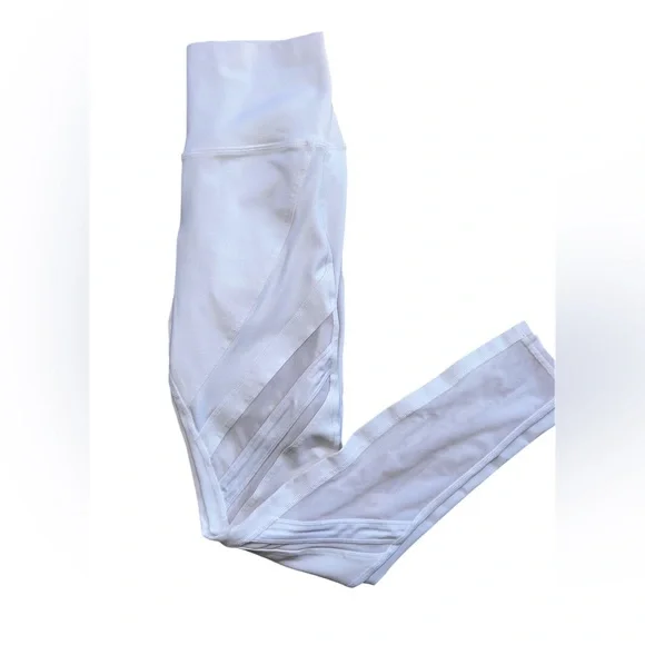 ALO Yoga EPIC White Mesh Panel Leggings size Small - Picture 9 of 14